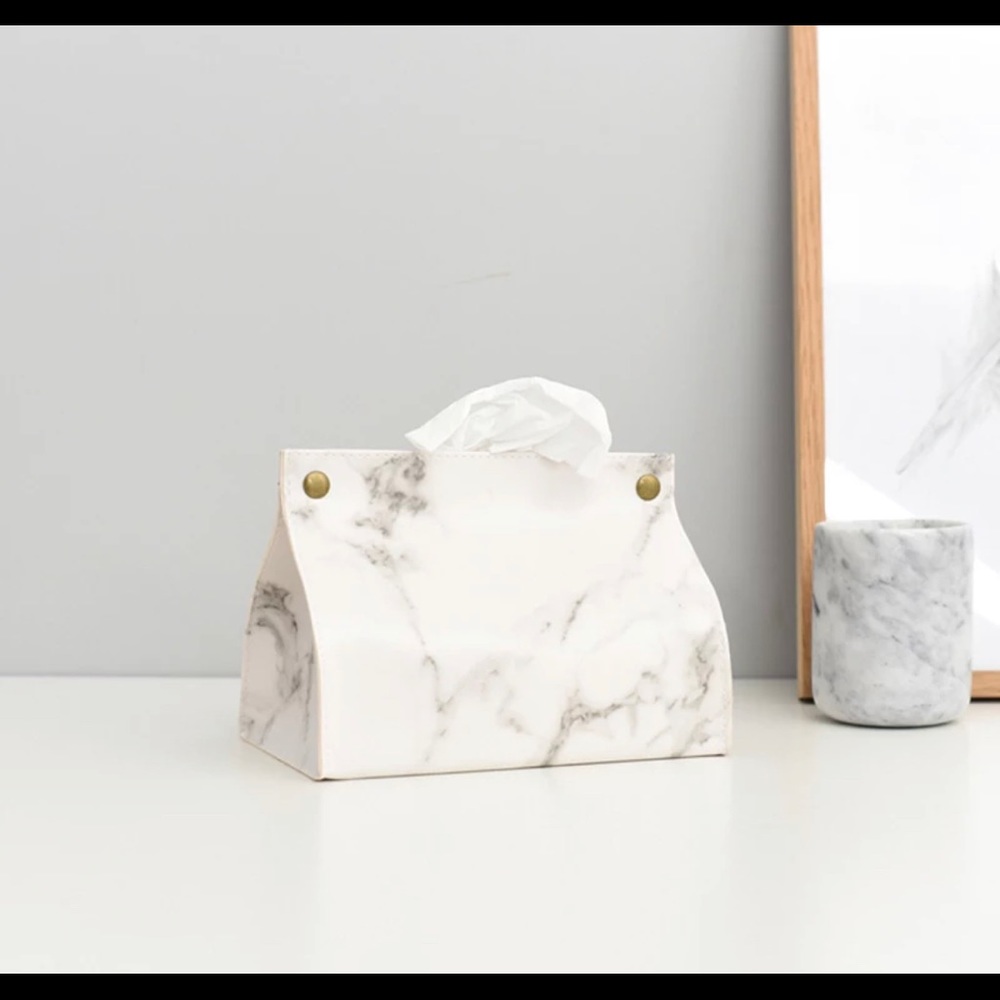 Marble Pattern Tissue box Holder